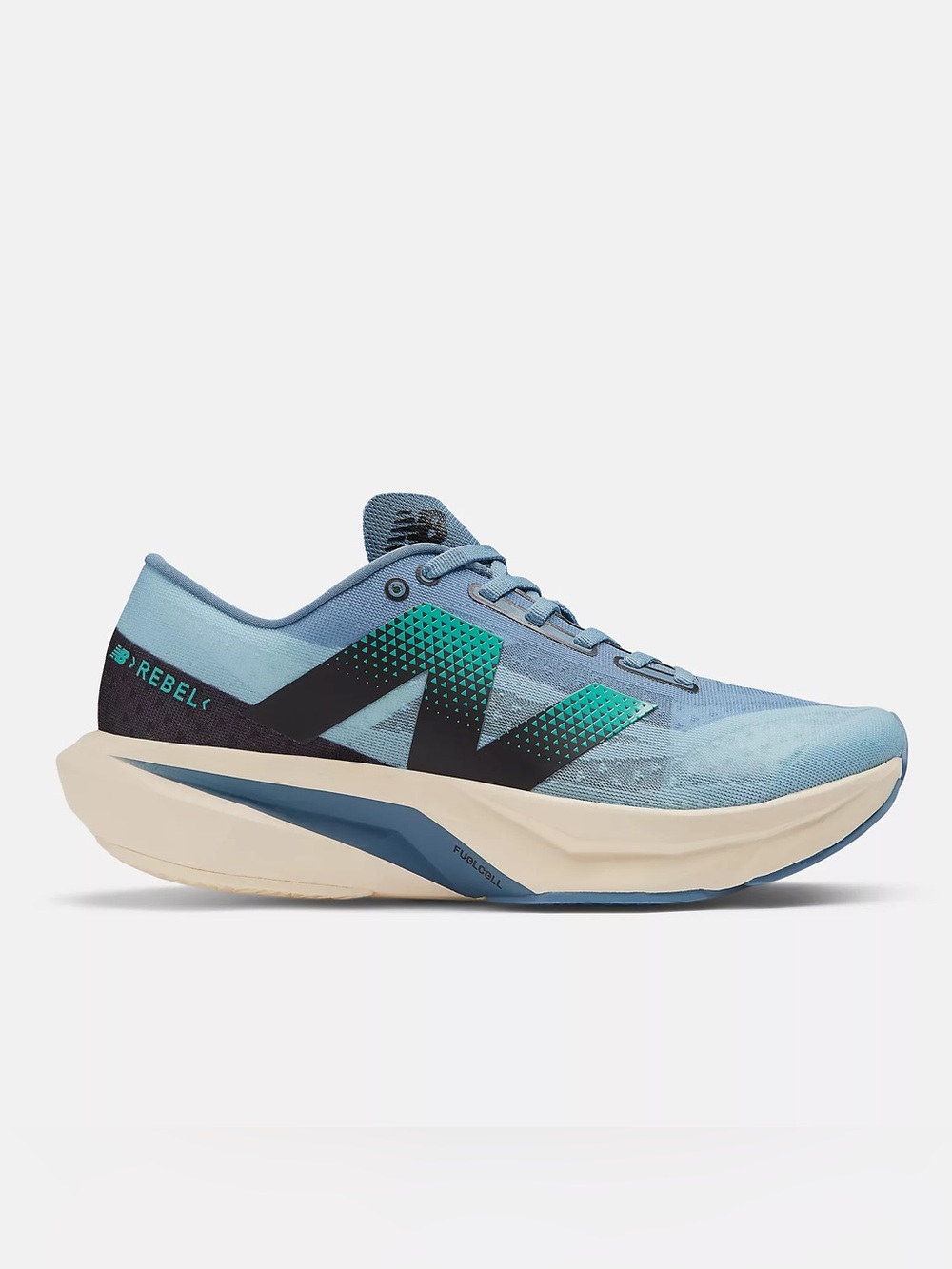 New Balance FuelCell Rebel v4 Heron Chrome Blue 2E